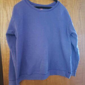 Hanes Premium EcoSmart Crewneck Sweatshirt – Purple, Unisex XL